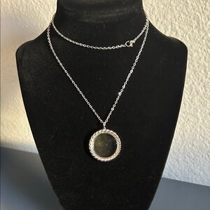 Effy New Silver Tone Floating Charm Nautical Theme Circle Pendant Necklace